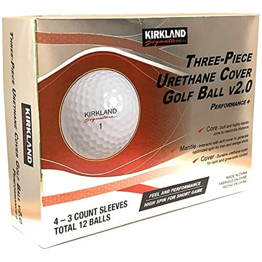 Three-Piece Urethane Cover Golf Ball v2.0, 1 Dozen, 12 Count