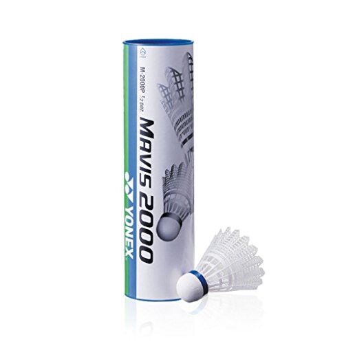 Yonex Mavis 2000 Badminton Shuttlecocks 'tube of 6', 78-Medium-Blue