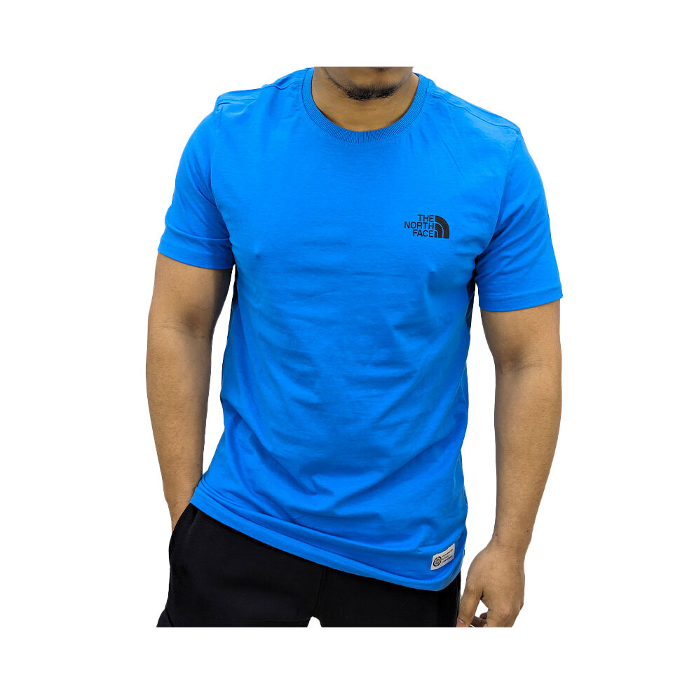 (Blue, S) The North Face Mens T Shirts TNF Logo