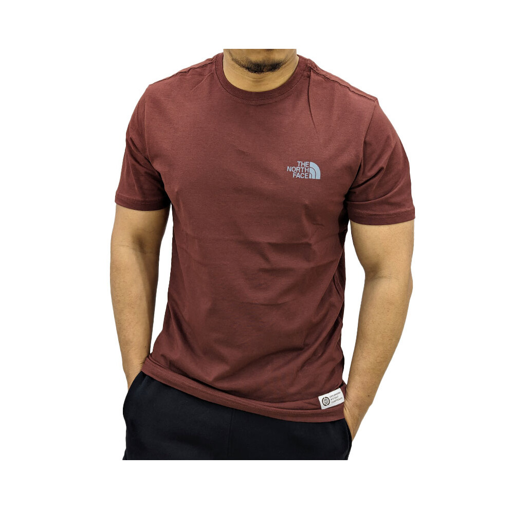 (Maroon, S) The North Face Mens T Shirts TNF Logo