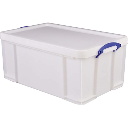 Really Useful Really Useful Plastic Storage Box 64 Litre White Strong
