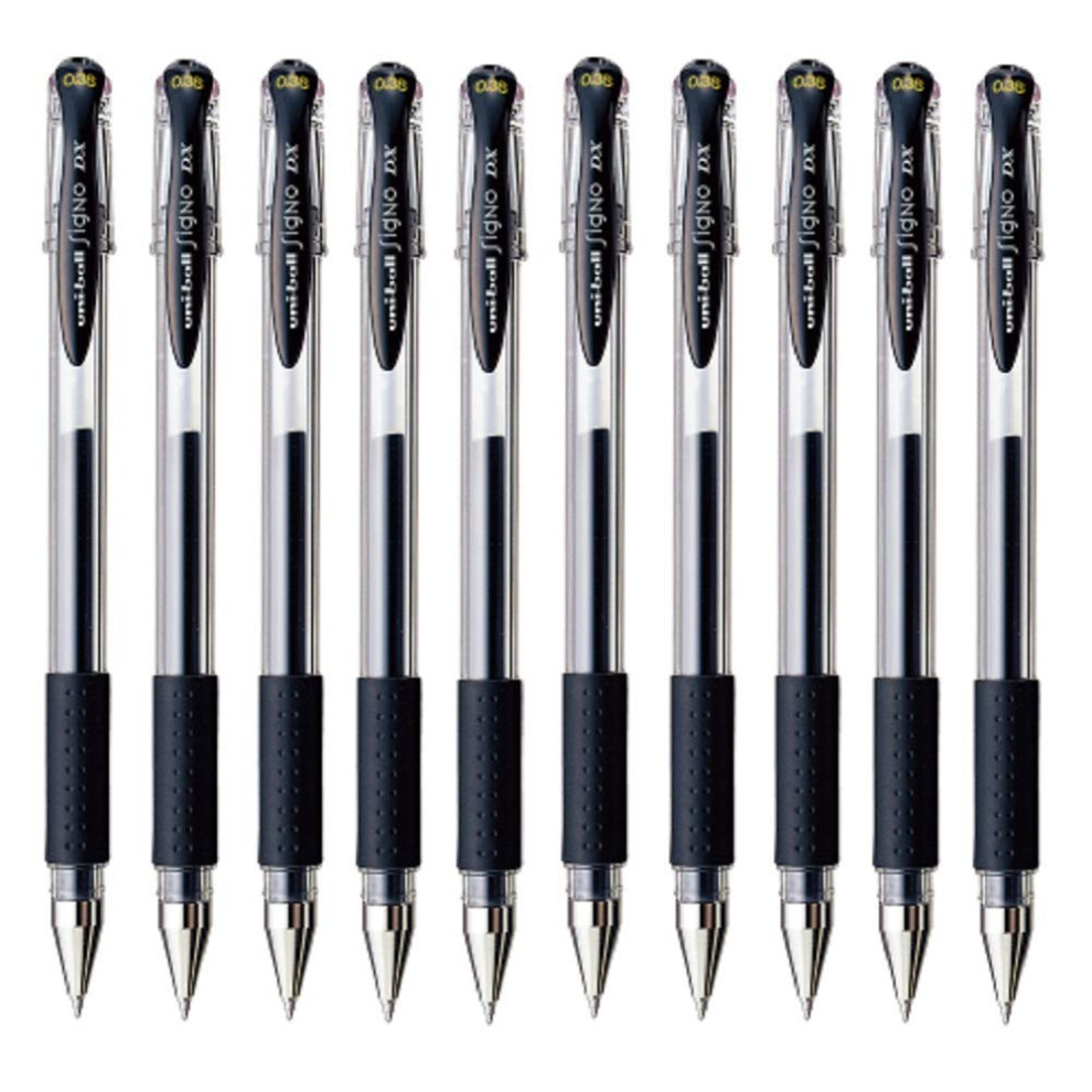 Signo Dx Um-151 Gel Ink Pen - 0.38 Mm - 10 Pcs - Black - Uni Mitsubishi Pencil