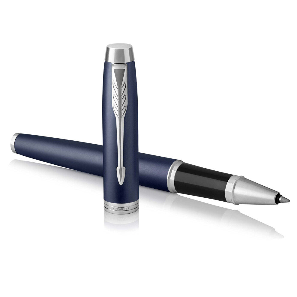 IM Rollerball Pen | Matte Blue | Fine Point Black Ink | Gift Box