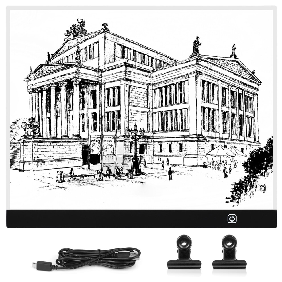 Light Box Drawing A3 LED Light Pad 3 Brightness Adjustable Copy Board Tracing Light Box Ultra-Thin Light Pad for Diamond