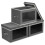 3 Pack Storage Boxes with Lids Foldable - Wardrobe Organiser Storage Cubes with Transparent Window Fabric Storage 1