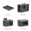 3 Pack Storage Boxes with Lids Foldable - Wardrobe Organiser Storage Cubes with Transparent Window Fabric Storage 7