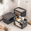 3 Pack Storage Boxes with Lids Foldable - Wardrobe Organiser Storage Cubes with Transparent Window Fabric Storage 5
