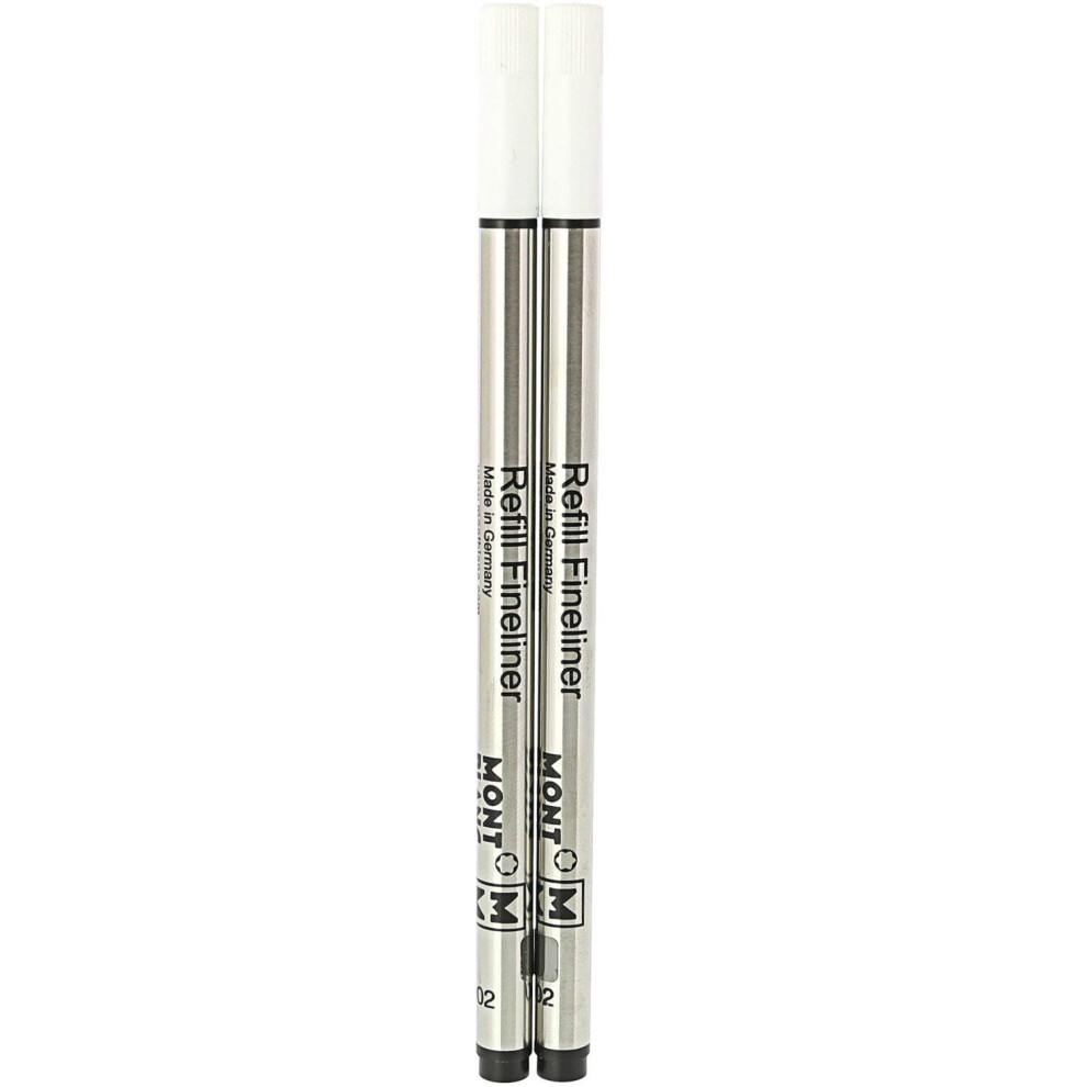 Montblanc Fineliner Refills (M) Mystery 110149 – Refill Cartridge With A Medium Tip For Fineliner And Rollerball Black
