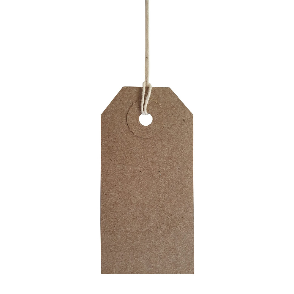 Strung Tags Brown Reinforced Card Clothing Parcel Label String Hanging Gift Swing Tickets Kraft Hang Price Labelling