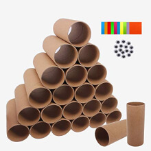ZMCYN 40 Pack 1.6x3.9 Inch Cardboard Tubes Brown Paper Roll Tubes, Round Paper Tubes for Craft, DIY Arts, Classroom
