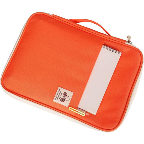 A4 Document Case,Conference Folder with Zip and Handle,Notepad Carrying Case with Various Pockets Suitable for 2
