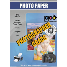 100 Sheets A4 Inkjet Premium Satin Semi-Gloss (Lustre) Photo Paper 200gsm Professional Photographer Grade Instant Dry
