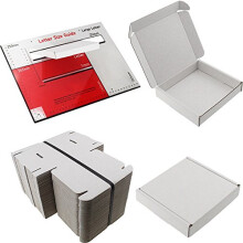 White Box Mini Square 10x10x2cm (4x4x0.8 Inches), Mailing Postal PIP Large Letter Boxes (Pack of 100)