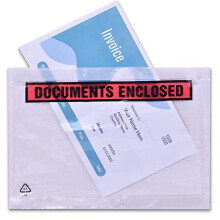 500 x A5 Printed Document Enclosed Wallet (225 x 165 mm) | Peel & Seal Clear Plastic Envelopes/Sleeves/Pockets/Wallets |