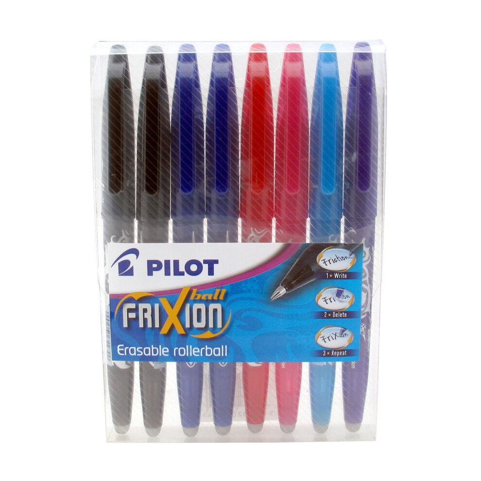 Frixion Erasable Rollerball 0.7 mm (Pack of 8) - Assorted