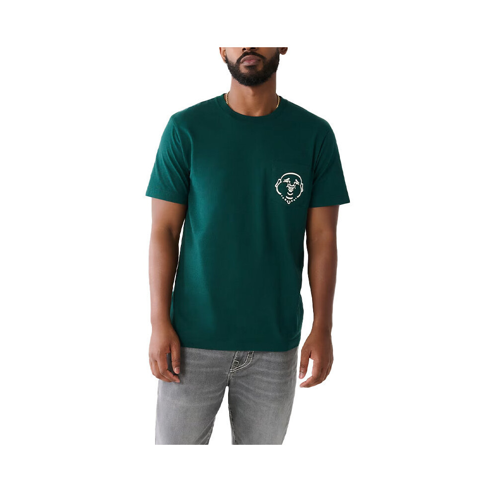 (Forest Green, L) True Religion 107699 Mens T Shirts Summer Tee