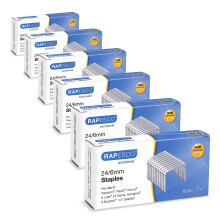 1736 Business Pack: 24/6mm (No.16) Galvanised Staples, 6 Boxes of 5000