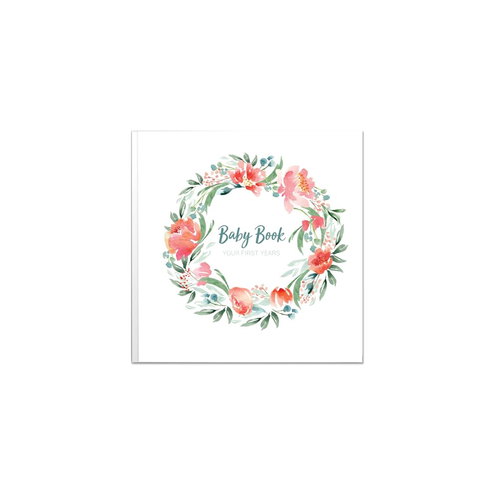 Baby Memory Book For Girls Milestone Keepsake Journal | First Five Years Baby Girl Memory Book | Baby Keepsakes First Peachly