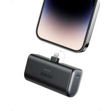 Anker 621 Power Bank with Built-In Lightning Connector (A1645) - 5,000mAh, 12W Fast Charger, MFi Certified, Portable iPhone Power Bank