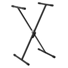 Keyboard Stand - Single Braced X Frame Keyboard Stand for Keyboards and Digital Pianos - Black