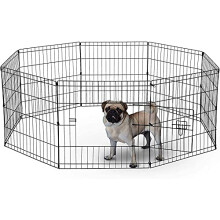 8 Panel Playpen Suitable for Dogs/Puppies/Cats & Rabbits foldable ideal for Indoor/Outdoor use puppy play pen (61cm,
