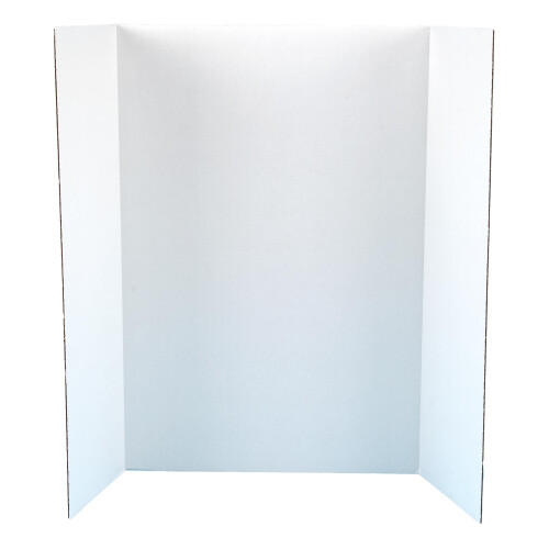 Tri Fold Boards-Pack of 4, Plain White, for Displaying Table Top Projects and Presentations (EV235),122 x 91 cm