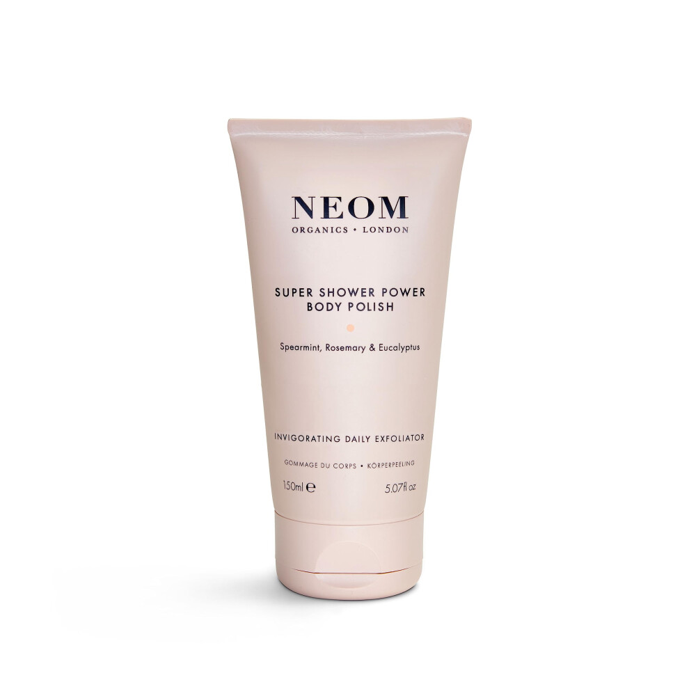 Neom - Super Shower Power Body Polish | Spearmint, Rosemary & Eucalyptus Essentail Oils | Exfoliates, Buffs & Smooths