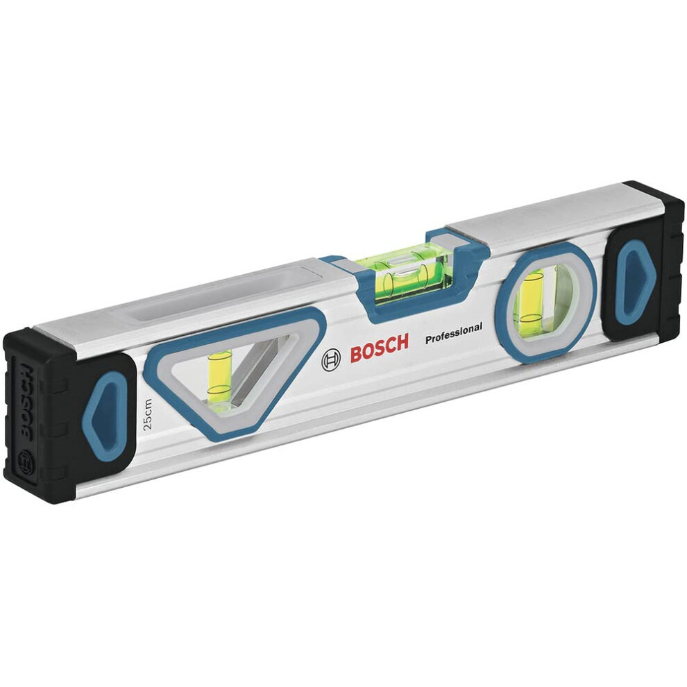 Bosch 25 Cm Spirit Level With Magnet System (All-Round Readability, Aluminium Housing, Robust End Caps) – Amazon Exclusive