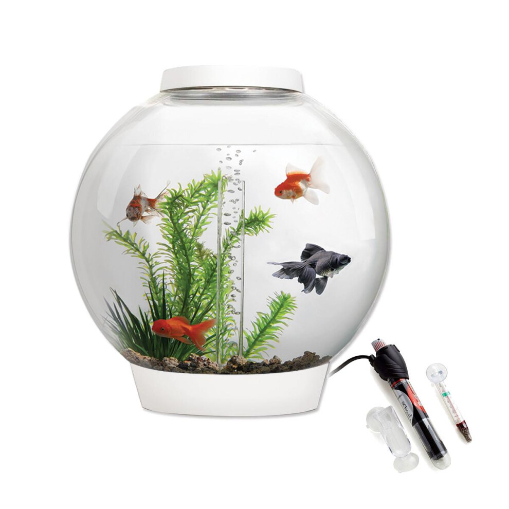 biOrb Classic 30L Aquarium in White with MCR LED Lighting and Heater Pack