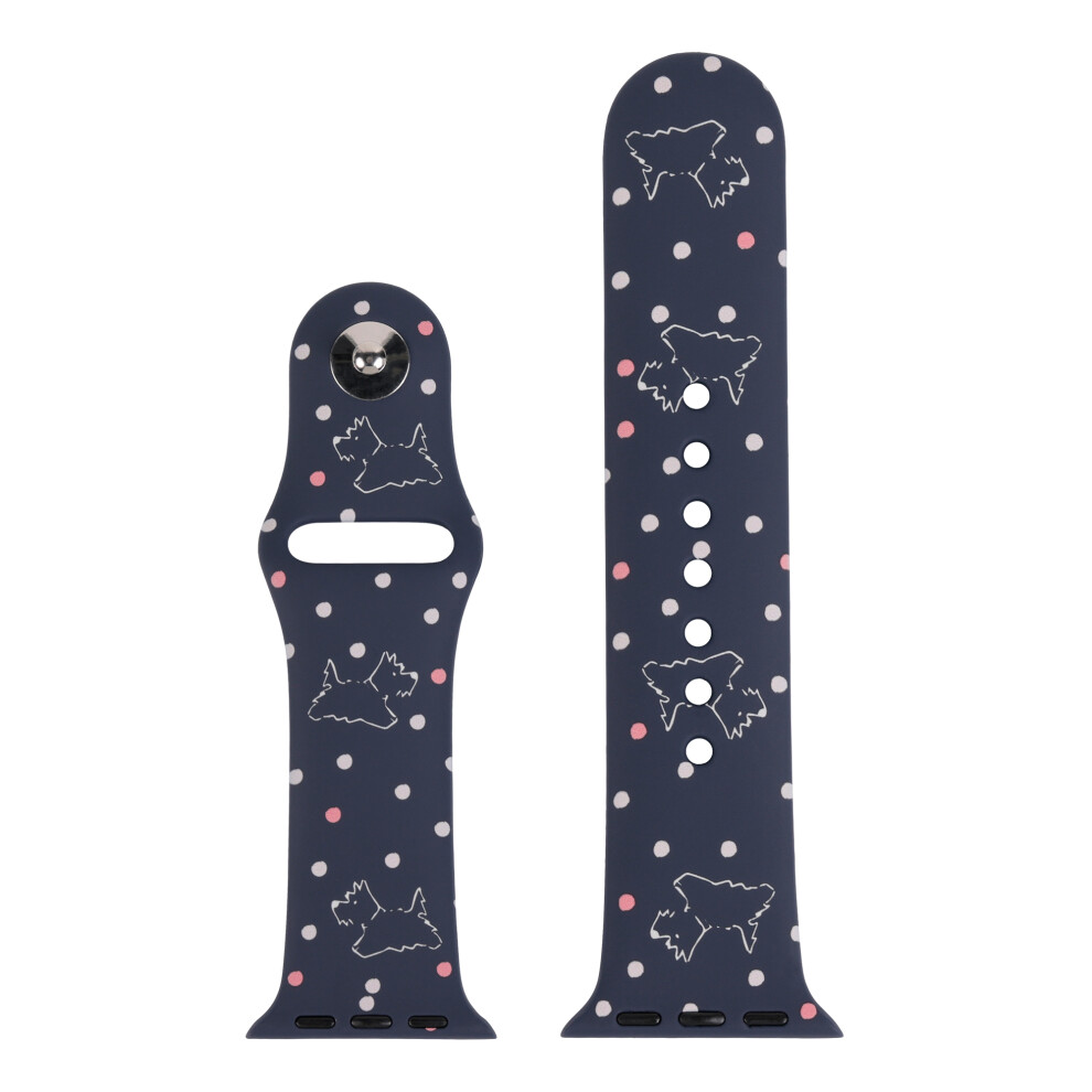 Radley Ladies Deep Blue Printed Dog Silicone Apple Watch Strap