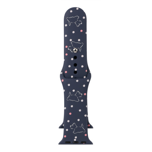 Radley Ladies Deep Blue Printed Dog Silicone Apple Watch Strap 1