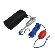 Folding Grapnel Kayak Anchor Kit 1.5KG (Rope Float Hook Shackle)