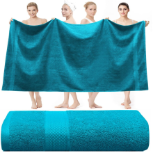 (Teal) Extra Super Jumbo Bath Sheet 150x200 cm Soft Cotton Big Bath Sheet XXXL Towels