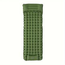 (Olive Green, 200*69*10cm) TPU Ultralight Thickened Moisture-proof Inflatable Sleeping Mat, Portable Inflatable Bed