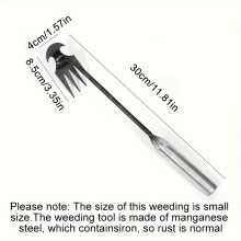 (1pc) 1pc Small Weed Puller With 4 Teeth, Gardening Hand Tools, Weed Remover Tool