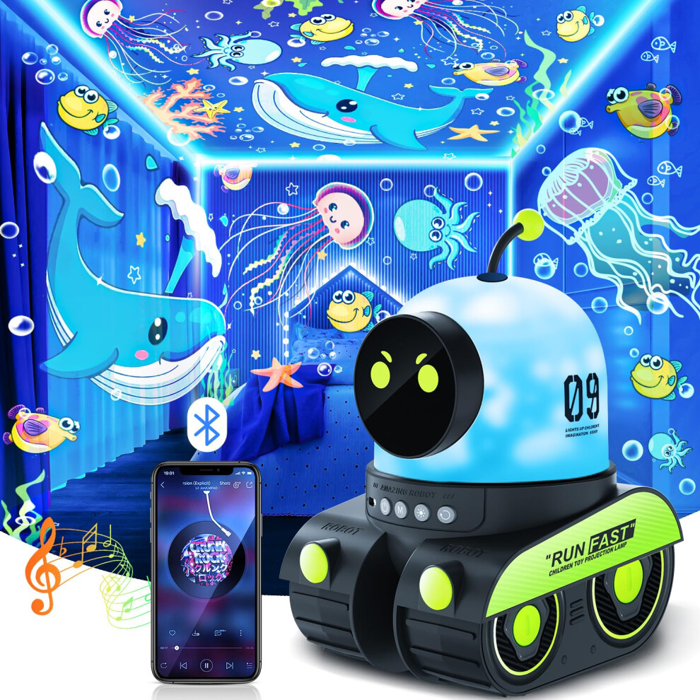 Pikoy Baby Sensory S For Autism Kids Night Projector, 12 Films+Bluetooth Music Baby Night Projector For Light