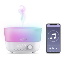 Mist 5-in-1 Smart Humidifier for Baby with Aroma Diffuser, Bluetooth Speaker, 7 Colour Night Light, LED Digital Clock,