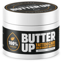 Tattoo Aftercare - Heals & Brightens Tattoos, Vegan, Natural, Organic, Cruelty Free, Rich Creamy Body Butter 100ml