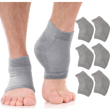 Moisturizing Cracked Heel Socks - Treat Dry Heels Fast Pain Relief from Cracking Feet with These Gel Heel Protector Pads