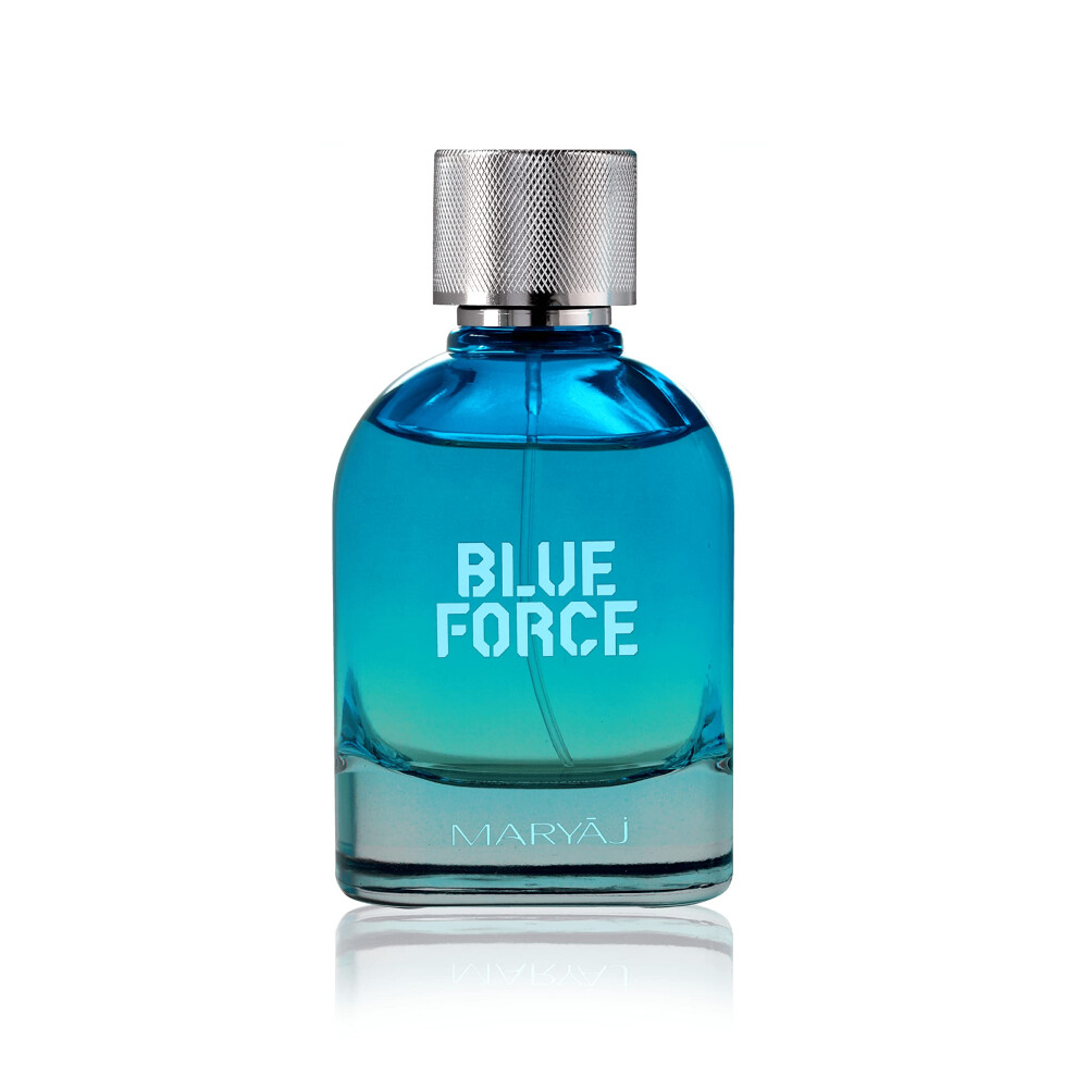 Maryaj Blue Force Eau De Parfum For Him 100Ml By Perfumes - Dynamic Citrus Symphony, Aromatic Spice, Woody Amber Fusion