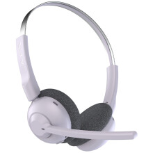 Go Work Pop Wireless Headsets with Microphone for Laptop, 50+ Hr Playtime Bluetooth PC Headset, Multipoint Connect to