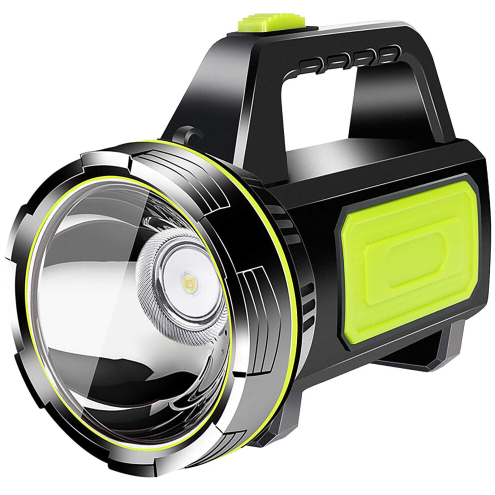 Porcyco Hand Torches Led Super Bright Rechargeable Flashlight - 2 Modes Led Searchlight 1200Mah Hand Torch Portable Led