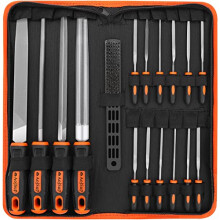 17Pcs Metal File Set, Professional Files Tools, Premium Metal Files with Suitcase, 4X Large Files -