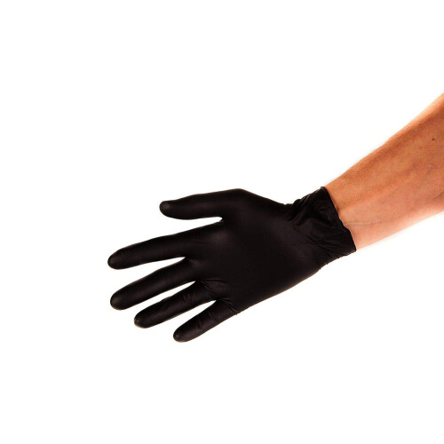 Black Mamba Nitrile Workshop Gloves - Box of 100 - Size: L 1