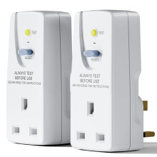 RCD Plug Safety RCD Adaptor UK Leakage Protection Home Circuit Breaker (30mA 240V AC, 13A 50HZ IEC61540) for Household