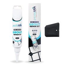 PentaUSA Grout Reviver - 250 gr Black Grout, Tile Adhesive Grout Filler Tube, Fast Drying Grout Repair Kit, Grout Float,
