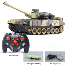 (Camouflage 7CH) RC Tank M1 Leopard 2 Remote Control Toy Car Tactical Model Electronic Toys
