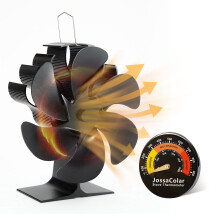 Wood Stove Fan Heat Powered Stove Fan, Fireplace Fan Stove Fan Non Electric, Thermal Fan Eco Fans for Wood Burning Stove