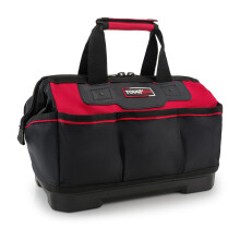 14 Inch Tool Bag - 1680 Denier Water Resistance, Wide Open Spacious Compartment Hard Base Small Tool Bag with Extra