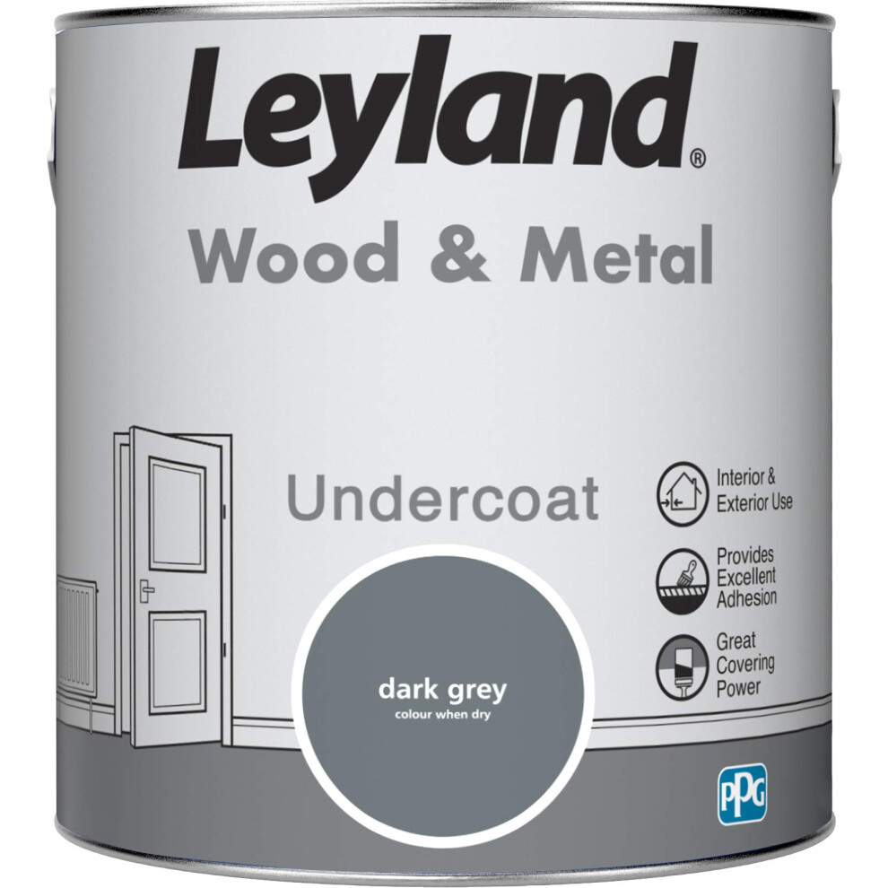 423451 Wood & Metal Undercoat, Dark Grey, 2.5 L